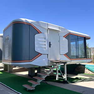 Çin şeffaf prefabrik kapsül konteyner ev ticari otel mobil uzay kapsül kabin - Product Image 1