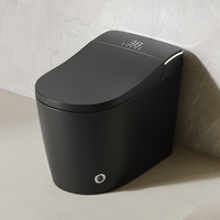 Inodoro Inteligente Moderno para Baño de Cerámica Negra con Control Electrónico Automático y Bidé