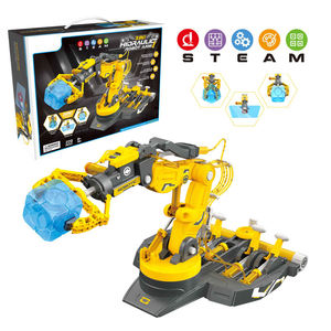 220 pièces – Manipulateur hydraulique 3-en-1 STEAM à assembler soi-même – Jouet éducatif pour enfants – Bras robotique DIY – Machine à griffes hydro-mécanique - Product Image 6