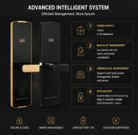 Serrure de porte intelligente numérique RFID pour hôtel, panneau en acier inoxydable, application Tuya, couleur personnalisable pour portes en bois/acier/métal, vente en gros