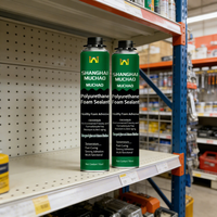 Adhésif en mousse polyuréthane monocomposant MU CHAO A33 750 ml pour l'installation de portes en bois, de fenêtres en aluminium et en plastique