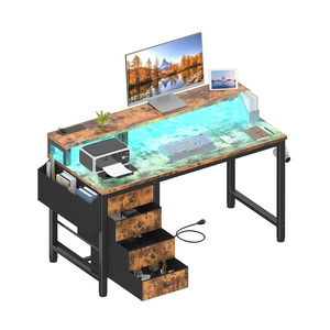 บ้านสำนักงานห้องนอนสีน้ำตาลชนบท<span class=keywords><strong>4</strong></span>ลิ้นชักเก็บกระเป๋าผ้าลิ้นชักโต๊ะวางจอคอมพิวเตอร์เล่นเกมแบบพลิกกลับได้ - Product Image 1