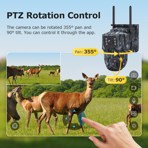 กล้องรักษาความปลอดภัยเซลลูลาร์ 4G LTE กล้องรักษาความปลอดภัยพลังงานแสงอาทิตย์ไวไฟกลางแจ้งไร้สายพร้อมซิมการ์ดสีรุ่นกลางคืนการตรวจจับการเคลื่อนไหว - Product Image 6