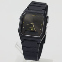 Jam tangan LED elektronik, jam tangan ganda digital plastik, jam tangan bisnis anti air persegi, olahraga, jam tangan Digital Analog