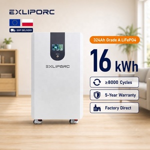 แบตเตอรี่ LiFePO4 ติดผนัง 16kWh คลังสินค้า EU โปแลนด์ 51.2V 324Ah 8000 รอบการใช้งาน DDP ไม่มีภาษี โรงงานขายตรง ระบบ ESS สำหรับบ้าน - Product Image 1