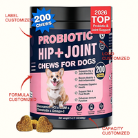 Glucosamine Chondroïtine MSM Home Pet Essentials – Complément 2-en-1 Probiotique pour le Soutien Articulaire – Cliniquement Prouvé – 200 Bouchées Croquantes