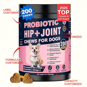 Glucosamine Chondroïtine MSM Home Pet <span class=keywords><strong>Essentials</strong></span> – Complément 2-en-1 Probiotique pour le Soutien Articulaire – Cliniquement Prouvé – 200 Bouchées Croquantes - Product Image 2