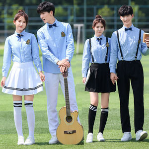 School Uniforms College Style Summer Korean Design Tops And Skirts For Middle High School Students Graduation Photo Outfits - Product Image 1