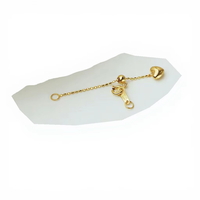 Chaîne de style perles en or 18 carats Au750, accessoires de joaillerie fine, perles, collier, bracelet, chaînes de cheville, chaîne d'extension de finition, fermoir