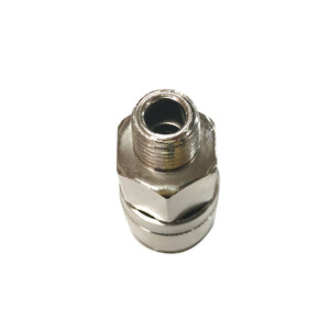 Outils pneumatiques Ningbo Haishu Dingyi, raccord rapide 3 en 1, nickelé, style américain, filetage externe 1/4 NPT, pièces pneumatiques - Product Image 1