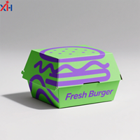 Cajas biodegradables para comida para llevar, patatas fritas, nuggets de pollo frito, papel de cartón, embalaje de alimentos personalizado, caja de hamburguesas
