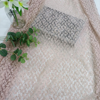Paillettes brillantes dentelle tissu brodé dentelle broderie paillettes dentelle Net tissu pour la mariée