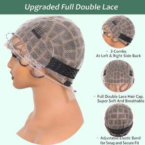 Perruque Full Lace sans colle avec tresses au crochet et tresses Box <span class=keywords><strong>Braid</strong></span>, avec dentelle HD, pour style afro, 125 sections - Product Image 4
