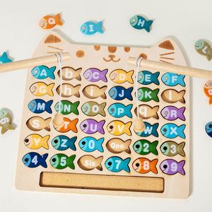 Kids Best Gift ABC Alphabet Cognitive Number Letter Learning <b>Puzzle</b> Toy Wooden Fishing <b>Game</b> for Toddlers - Product Image 3