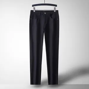 Venta al por mayor nuevos pantalones de moda Atlético/cargo/recto diseño retro a rayas Slim Fit hombres negocios casual chino Pantalones