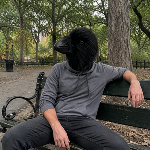 <span class=keywords><strong>Masque</strong></span> de cosplay d'oiseau <span class=keywords><strong>en</strong></span> <span class=keywords><strong>latex</strong></span> Black Raven, <span class=keywords><strong>masque</strong></span> intégral avec bec long, fourrure noire et yeux réalistes pour les fêtes d'Halloween et de Pâques, tendance - Product Image 2