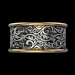 Anello da Uomo Vintage in Lega con Motivo Traforato, Gioiello Creativo in Stile Europeo, Moda per Uso Quotidiano, Idea Regalo - Product Image 4