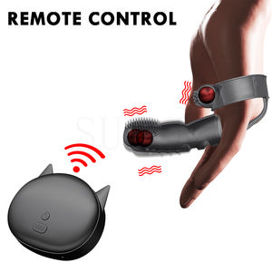 Бесплатная Индивидуальная коробка-Двойной вибрирующий палец рукав флирт точки G соска массажный клитор стимулятор Женский мастурбатор лесбиянка - Product Image 3