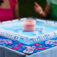 Tapis de mahjong antidérapant et insonorisant en caoutchouc naturel à motif floral, idéal pour le mahjong, le poker et les jeux d'échecs – Vente chaude