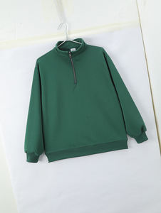 メンズハーフジップスタンド襟スウェットシャツ秋冬カジュアル & アウトドアウェア用ルーズフィットフリースプルオーバー - Product Image 3