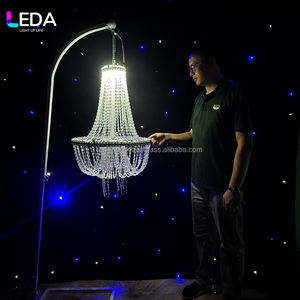 LEDA Stage Christmas wedding indoor black curtain starry sky light event party background LED star curtain - Product Image 4