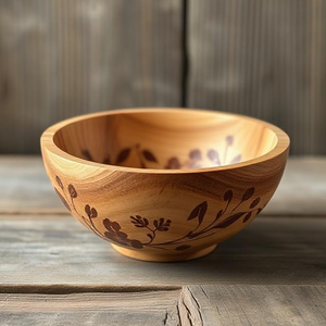 Bol en bois rond imprimé personnalisé léger pour la maison et l'hôtel prix d'utilisation décorative - Product Image 4