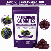 Gummies Premium à l'Extrait de Pépins de Raisin avec Vitamines C et E pour l'Éclat de la Peau, Service de Marquage Personnalisé