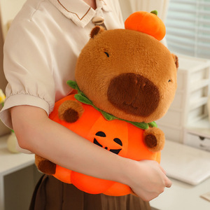 Jouet en peluche capybara citrouille d'Halloween mignon, super doux, doublure en maille, <span class=keywords><strong>coussin</strong></span> de sommeil, cadeau - Product Image 5