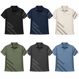 <span class=keywords><strong>Polo</strong></span> da <span class=keywords><strong>Uomo</strong></span> in Rete Nera con Stampa Personalizzata OEM, Manica Corta, Logo Personalizzato, per Uniformi Sportive Maschili - Product Image 4