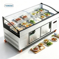 Vitrine Réfrigérée Premium à Double Température et Zones Multiples avec Éclairage LED pour Boulangerie et Pâtisserie