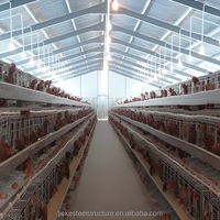 Poulailler préfabriqué portable entièrement automatique pour poulets de chair, structure en acier, 5000 poulets, modèles de poulaillers à vendre