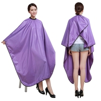 Cape de coupe de cheveux professionnelle avec logo personnalisé, cape de barbier de salon avec bande élastique et crochet, accessoires de coupe de cheveux pour adultes