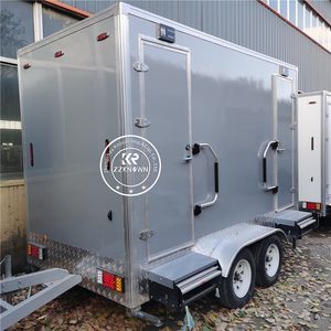 Caravane de luxe portable homologuée CEE avec toilettes mobiles extérieures et double porte - Product Image 6