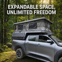 Camper 4x4 pour pick-up, coque rigide escamotable, pour le camping hors route et les voyages en véhicule tout-terrain