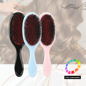<span class=keywords><strong>Brosse</strong></span> personnalisée en poils de sanglier pour démêler les <span class=keywords><strong>cheveux</strong></span> <span class=keywords><strong>bouclés</strong></span>, <span class=keywords><strong>brosse</strong></span> à air pour coiffeur en promotion, <span class=keywords><strong>brosse</strong></span> lissante unie personnalisée pour filles - Product Image 2