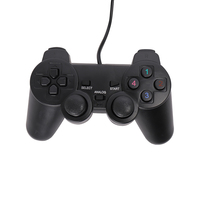 Manette de jeu USB pour PC, manette filaire avec double vibration, compatible avec Windows 11/10/8/7/XP, Plug and Play