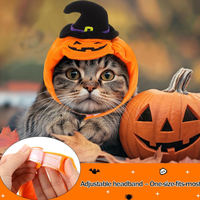 Chapeau Citrouille pour Animaux de Compagnie – Accessoire de Costume d'Halloween Orange – Chapeau Amusant pour Chiens et Chats – Tenue de Fête d'Halloween