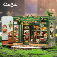 CuteBee 2025 nouveau Design CWGB403 livre Nook jardin maison 3D Puzzle en bois livre en bois Nook Miniature maison artisanat Kits pour adultes