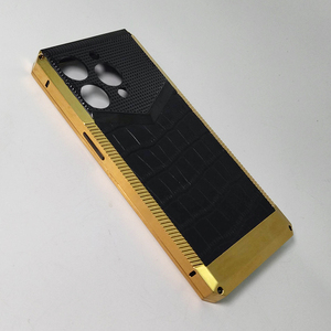 เคสโทรศัพท์มือถือ OEM หรูหรา ชุบทองแท้ 2-in-1 รับสั่งทำลายหนังจระเข้ หนังวัว ลายหนังจระเข้ สำหรับ <span class=keywords><strong>iPhone</strong></span> - Product Image 5