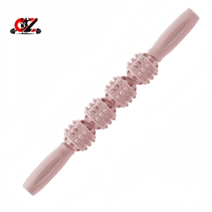 CZFIT Factory Best Seller Four Wheel Spike Massage Stick Relax Muscles and Stimulate Blood Circulation <b>Yoga</b> <b>Pilates</b> Accessories - Product Image 1