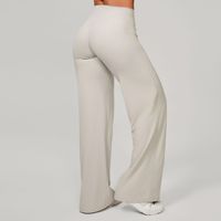91229 Pantalon de yoga évasé taille haute pour femme, leggings souples et extensibles coupe bootcut, pantalon de sport à jambe large pour l'entraînement, la danse et le fitness