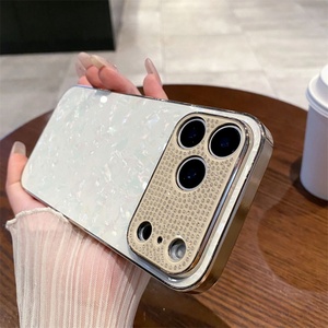 เคสโทรศัพท์มือถือลายเปลือกหอยประดับเพชรสำหรับ iPhone 17 Air 16 15 Pro Max  เลนส์วิบวับ สีสันสดใส  วัสดุ IMD PC Tpu  ฝาหลัง - Product Image 5