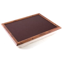 Plateau de table rectangulaire en bois Grace Printing avec cadre en plastique pour ordinateurs de bureau, PC/iPad/téléphone