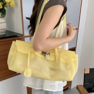 Bolso de Hombro de PVC para Mujer con Dos Correas, Estilo Coreano, Color Caramelo, Cierre de Hilo, <span class=keywords><strong>Moda</strong></span> Urbana, Primavera Verano - Product Image 1