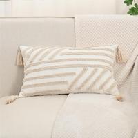 Housse de coussin lombaire géométrique style nordique pour canapé, salon, hôtel et décoration de vacances, 12x20 pouces