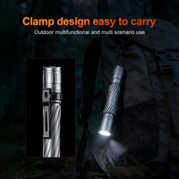 Mini lampe torche portable à LED, faisceau large longue portée, étanche IP68, avec clip stylo, lampe de travail LED