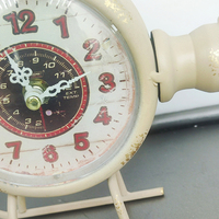 Jam Dinding Logam Vintage dengan Desain Modern dan Angka Arab, Jam Meja atau Dinding Bentuk Hewan untuk Dekorasi Ruang Tamu