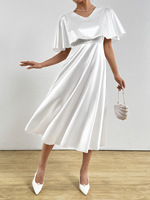 Robe de nuit ample et élégante de grande taille, couleur unie, pour la maison, style haut de gamme, vente en gros