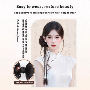 Peluca de cola de caballo de marca nacional Flower Bud Dragon Beard, cabello Remy largo, resistente al calor, modelo Miss Wig PY620 22 - Product Image 4