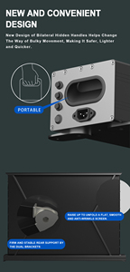 Pantalla de Proyección ALR Wupro 2023 de Última Generación, 100/120 Pulgadas, Motorizada, Enrollable desde el Suelo, CLR PET, Control Remoto, LeApex-Black Crystal-100" Alr - Product Image 2